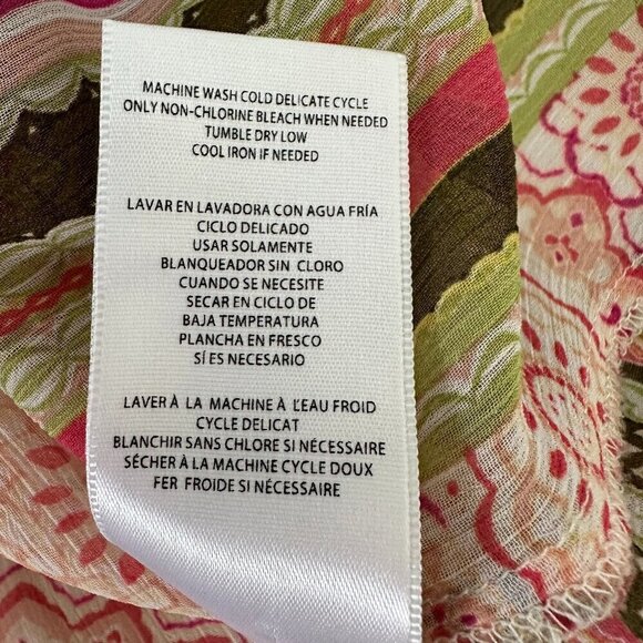 Kut from the Kloth Shirt button up floral Size XS Sheer Long Sleeve - Picture 13 of 13